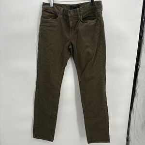 J Brand Mens Green Solid Viscose‎ Straight Pants Trousers 33